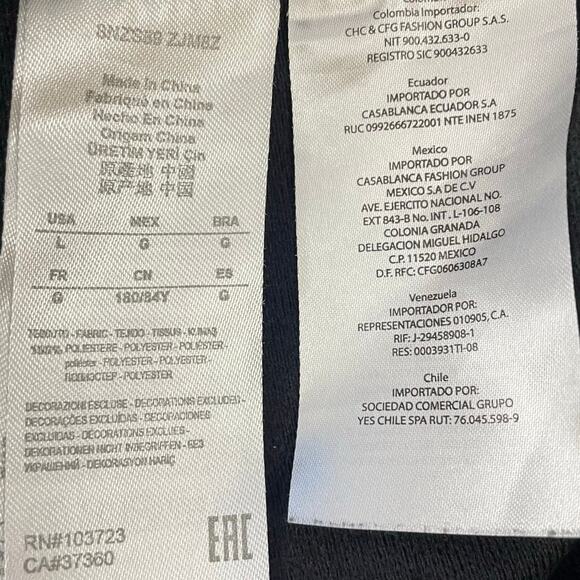 A|X Armani Exchange Men's Black Drawstring Athletic Shorts Size L Polyester - Picture 4 of 12